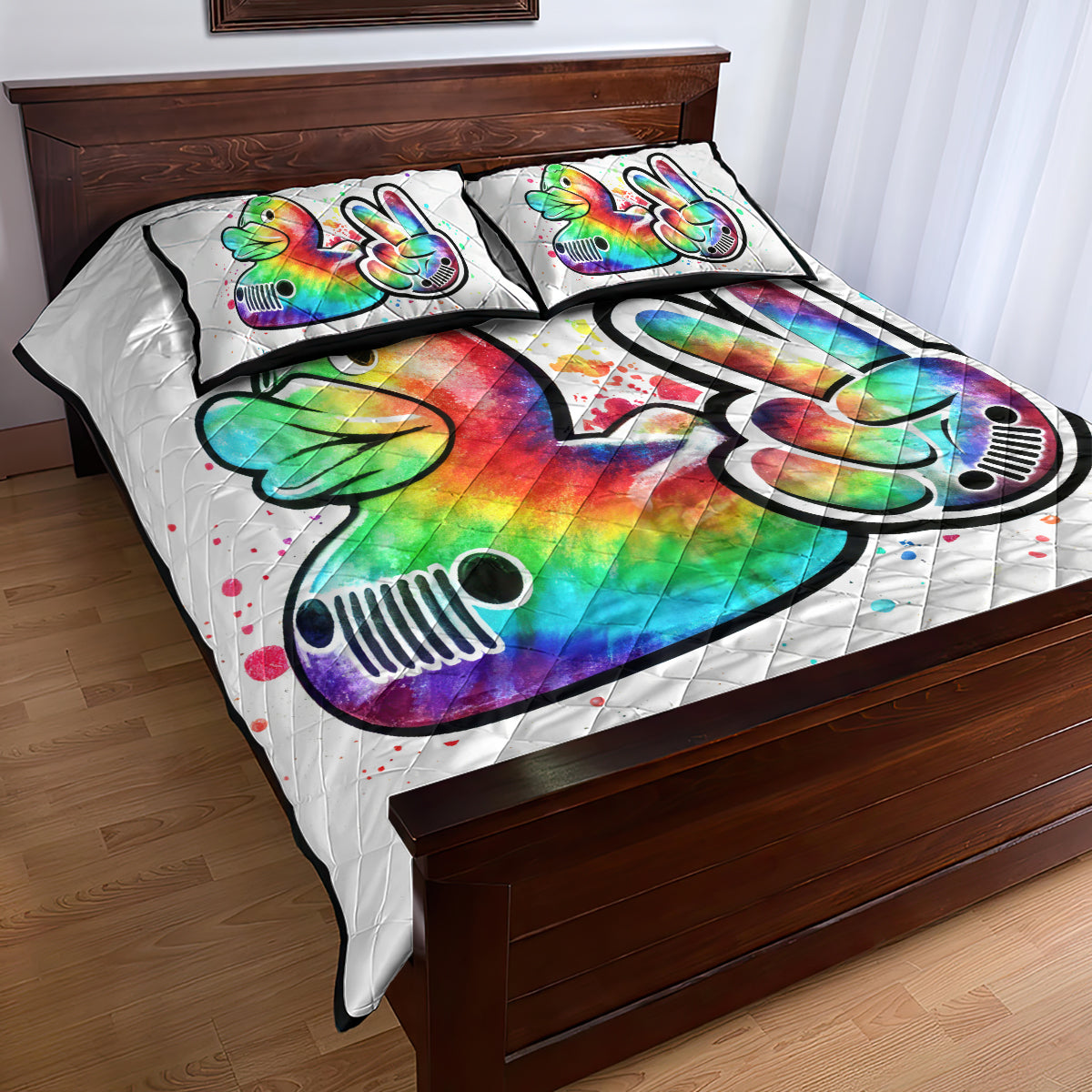 Duck Jeep Quilt Bed Set Ain't Nothing But A Jeep Thang