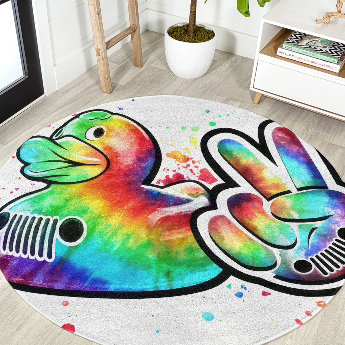 Duck Jeep Round Carpet Ain't Nothing But A Jeep Thang
