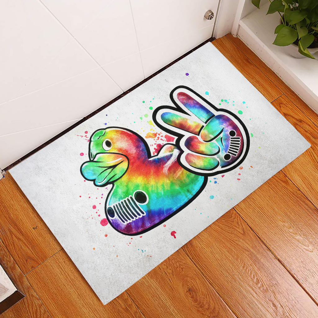 Duck Jeep Rubber Doormat Ain't Nothing But A Jeep Thang