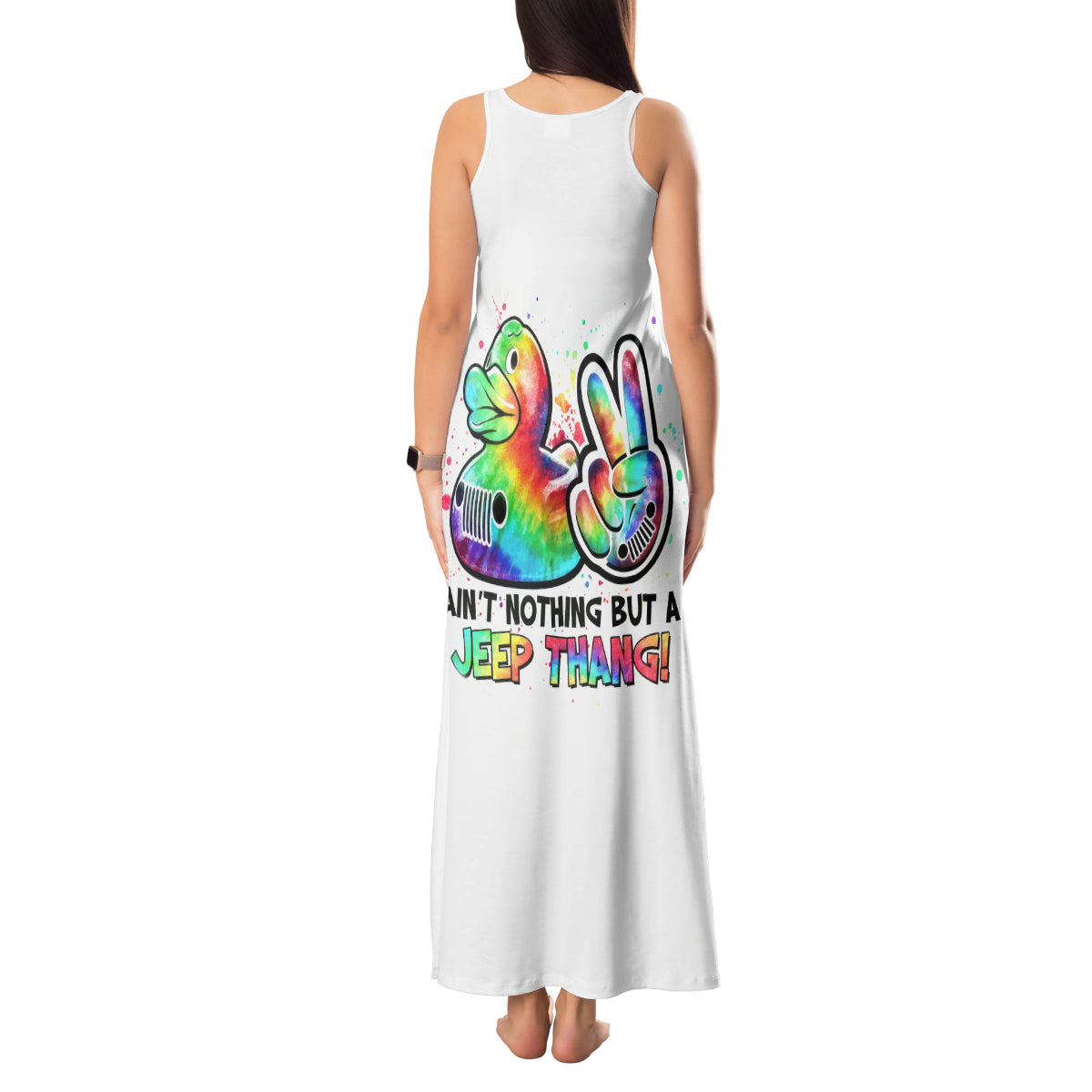 Duck Jeep Tank Maxi Dress Ain't Nothing But A Jeep Thang