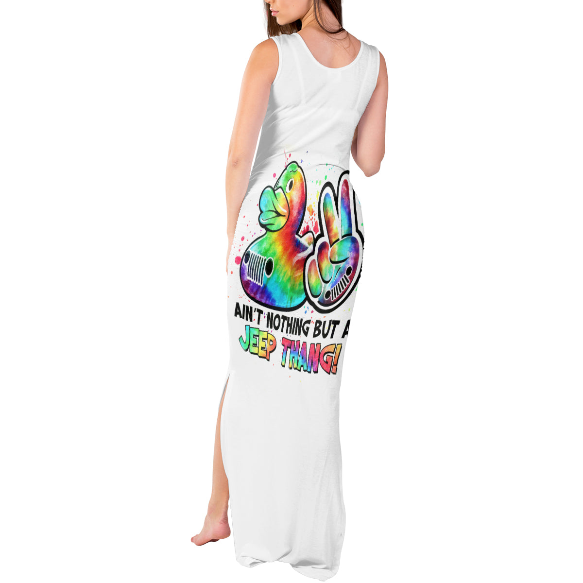 Duck Jeep Tank Maxi Dress Ain't Nothing But A Jeep Thang