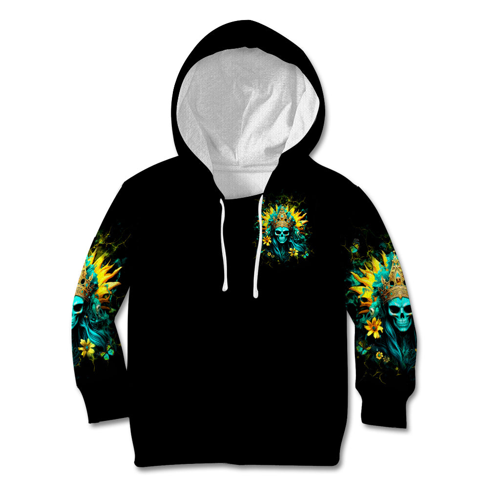 Sunflower Skull Kid Hoodie Bitch I'm Not A Princess I'm The Fucking Queen
