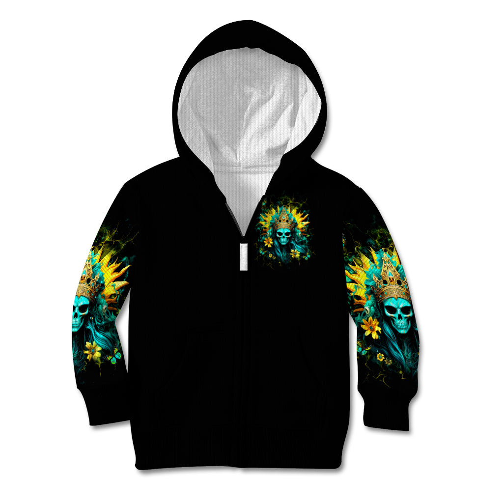 Sunflower Skull Kid Hoodie Bitch I'm Not A Princess I'm The Fucking Queen