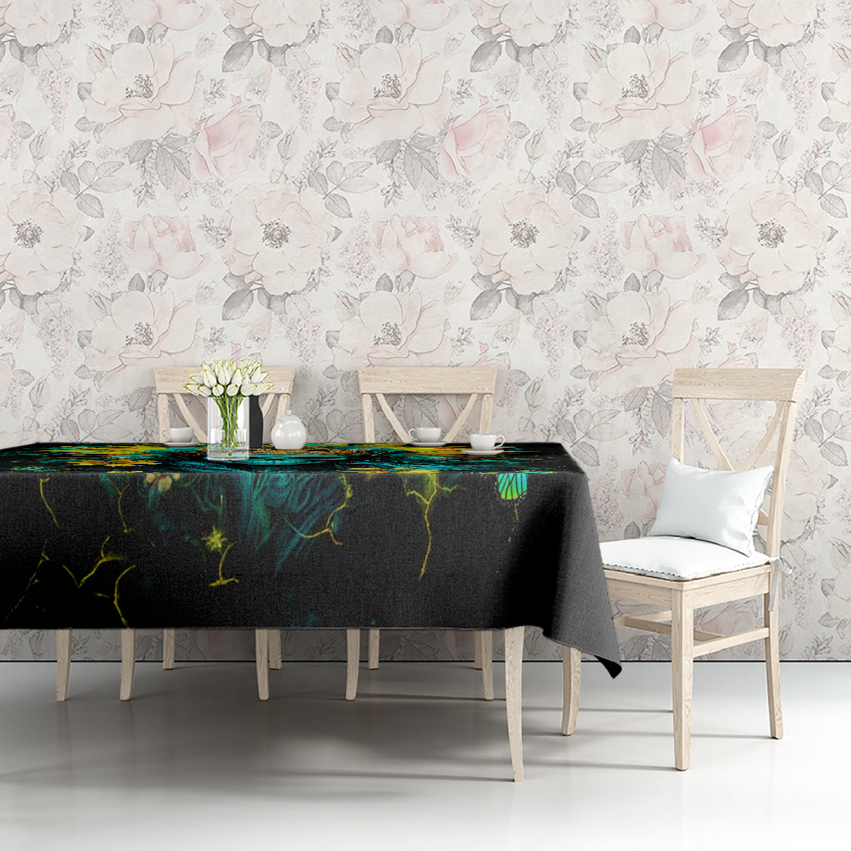 Sunflower Skull Tablecloth Bitch I'm Not A Princess I'm The Fucking Queen