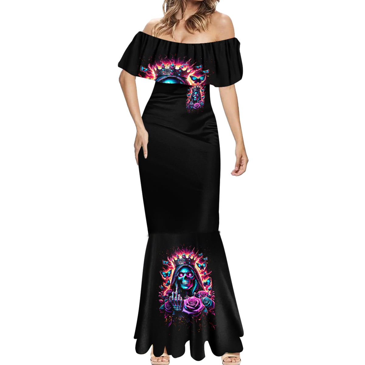 Thunder Skull Mermaid Dress Bitch I'm Not A Princess I'm The Fucking Queen