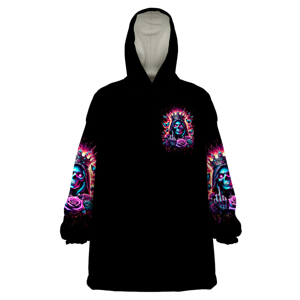 Thunder Skull Wearable Blanket Hoodie Bitch I'm Not A Princess I'm The Fucking Queen