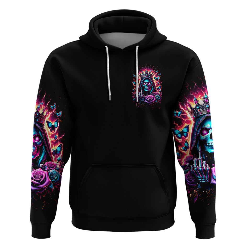 Thunder Skull Zip Hoodie Bitch I'm Not A Princess I'm The Fucking Queen