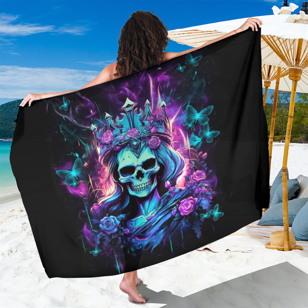Rose Skull Sarong Bitch I'm Not A Princess I'm The Fucking Queen
