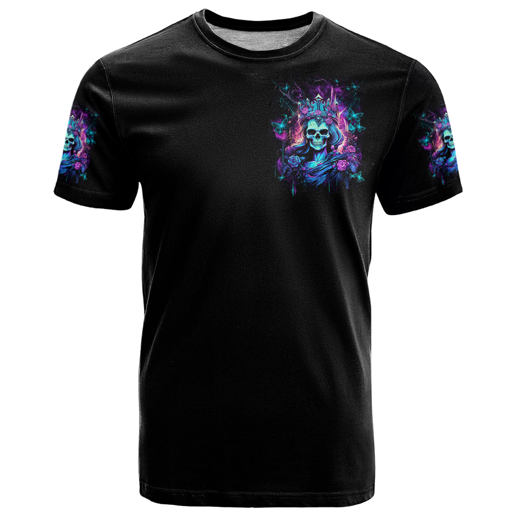 Rose Skull T Shirt Bitch I'm Not A Princess I'm The Fucking Queen
