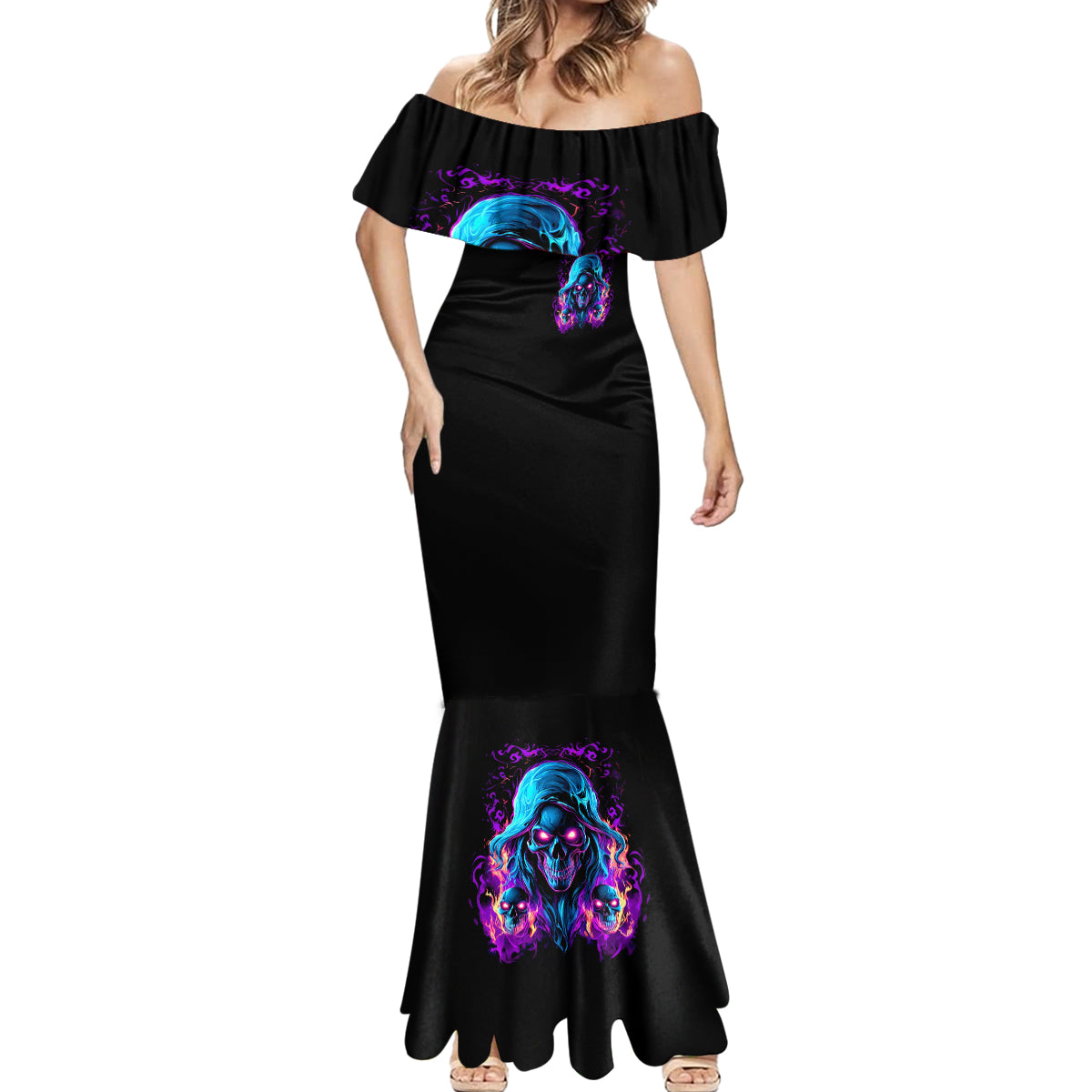 Flame Skull Mermaid Dress Did I Piss You Off That Great At Least I'm Doing Something Right