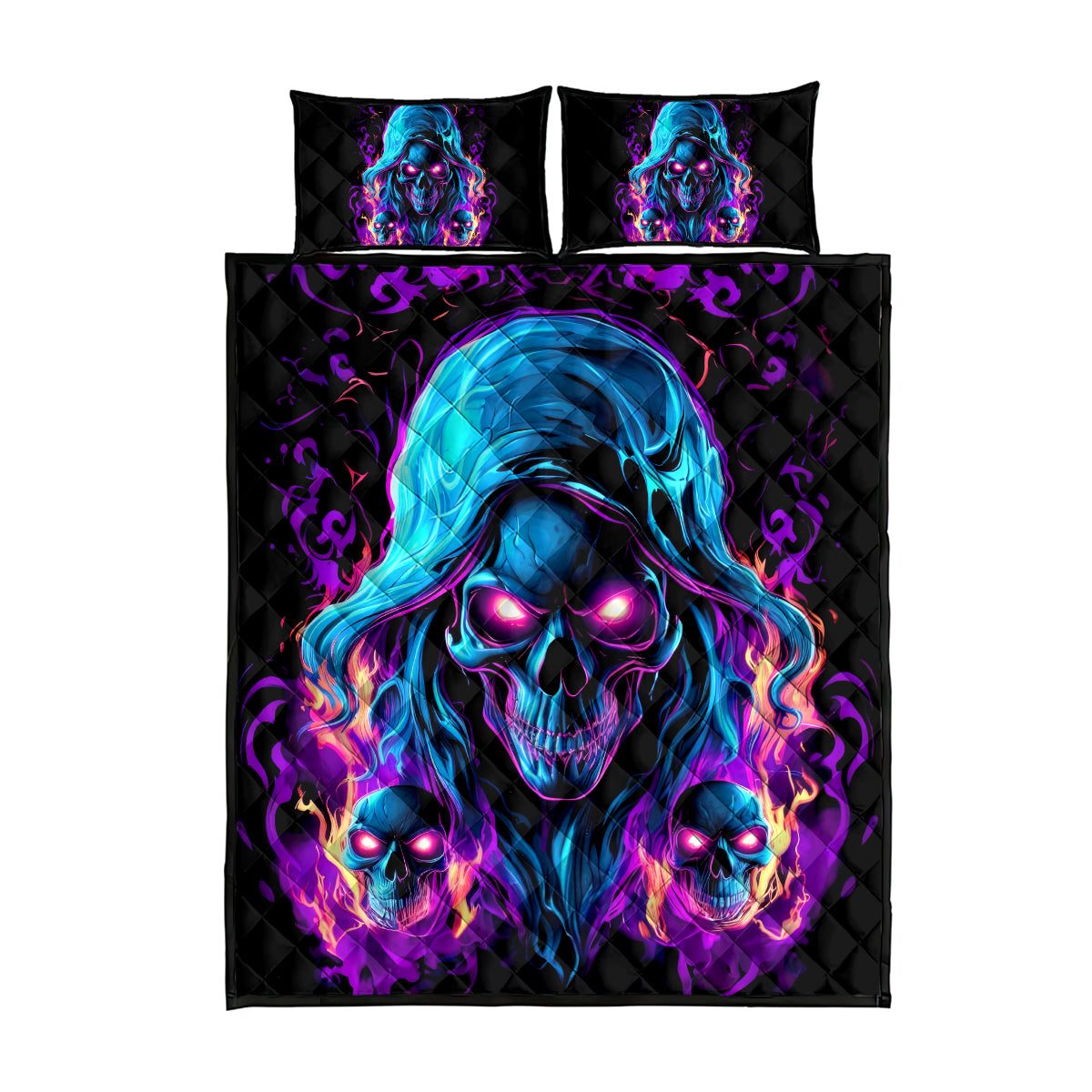 Flame Skull Quilt Bed Set Did I Piss You Off That Great At Least I'm Doing Something Right