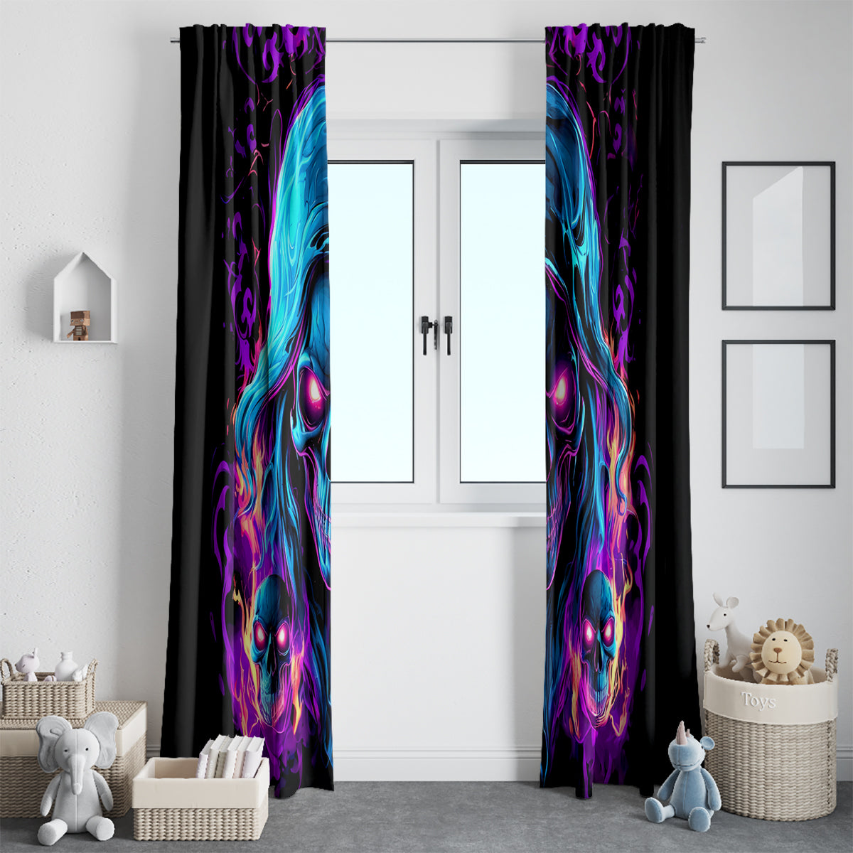 Flame Skull Window Curtain Did I Piss You Off That Great At Least I'm Doing Something Right