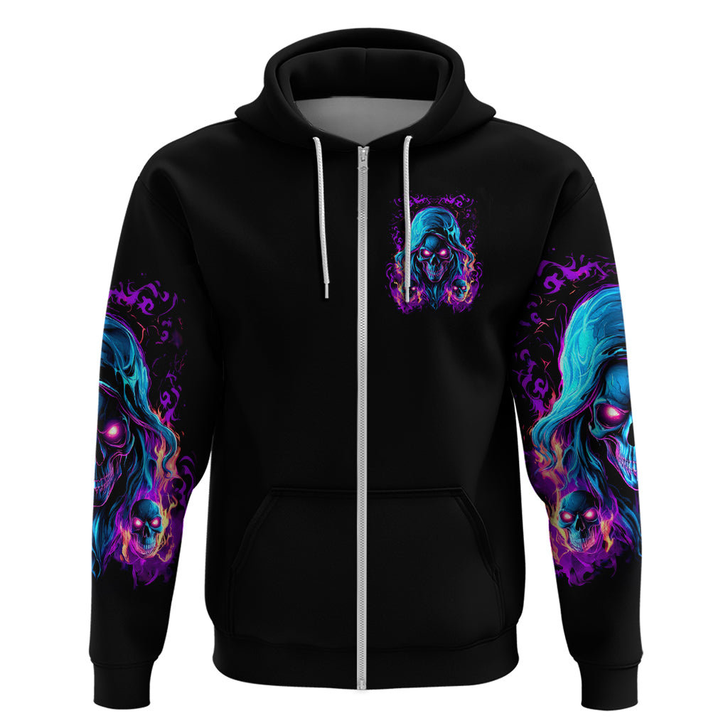 Flame Skull Zip Hoodie Did I Piss You Off That Great At Least I'm Doing Something Right