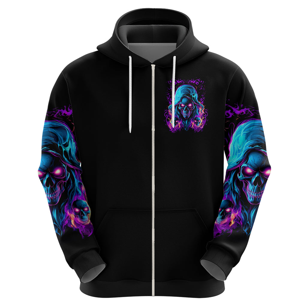 Flame Skull Zip Hoodie Did I Piss You Off That Great At Least I'm Doing Something Right