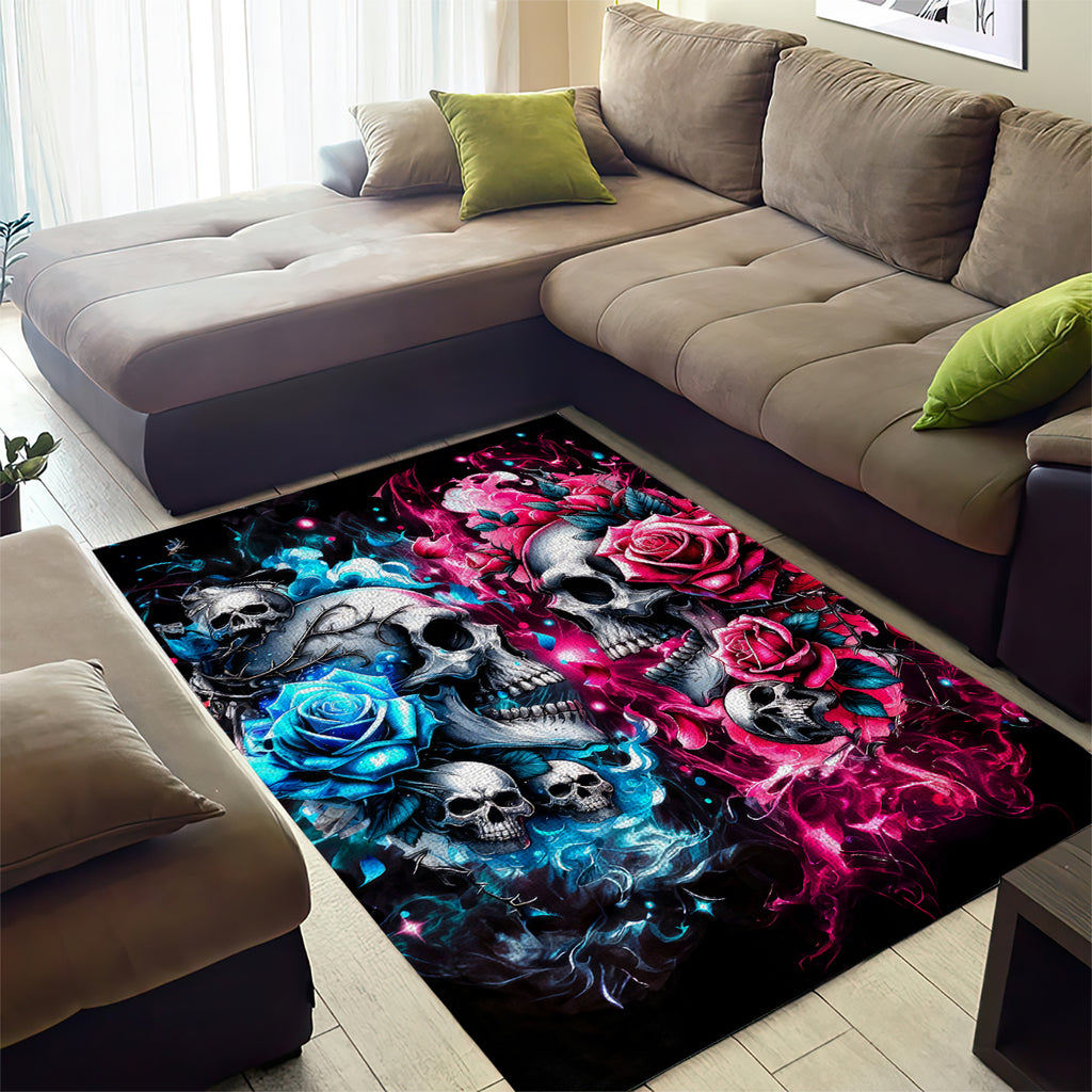 Couple Skull Area Rug Don't Try To Figure Me Out I'm Special