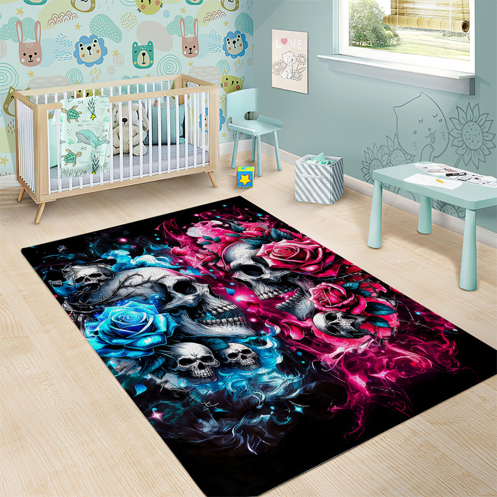Couple Skull Area Rug Don't Try To Figure Me Out I'm Special