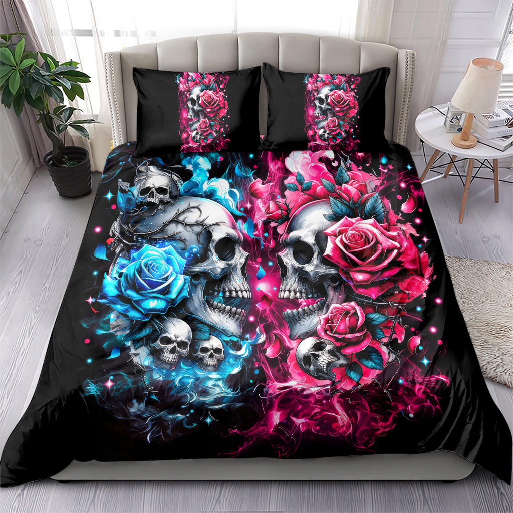 Couple Skull Bedding Set Don't Try To Figure Me Out I'm Special