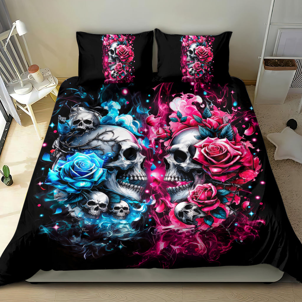 Couple Skull Bedding Set Don't Try To Figure Me Out I'm Special