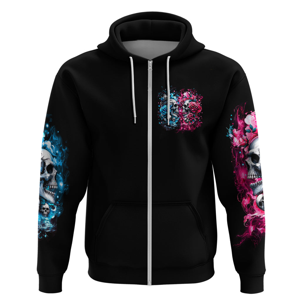 Couple Skull Zip Hoodie Don't Try To Figure Me Out I'm Special