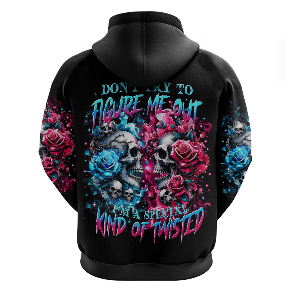 Couple Skull Zip Hoodie Don't Try To Figure Me Out I'm Special