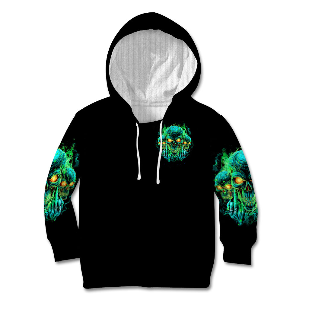 Flame Skull Kid Hoodie Fuck You You Fuckin Fuck