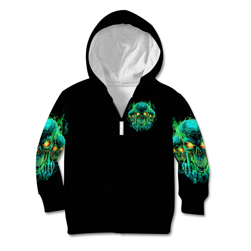 Flame Skull Kid Hoodie Fuck You You Fuckin Fuck