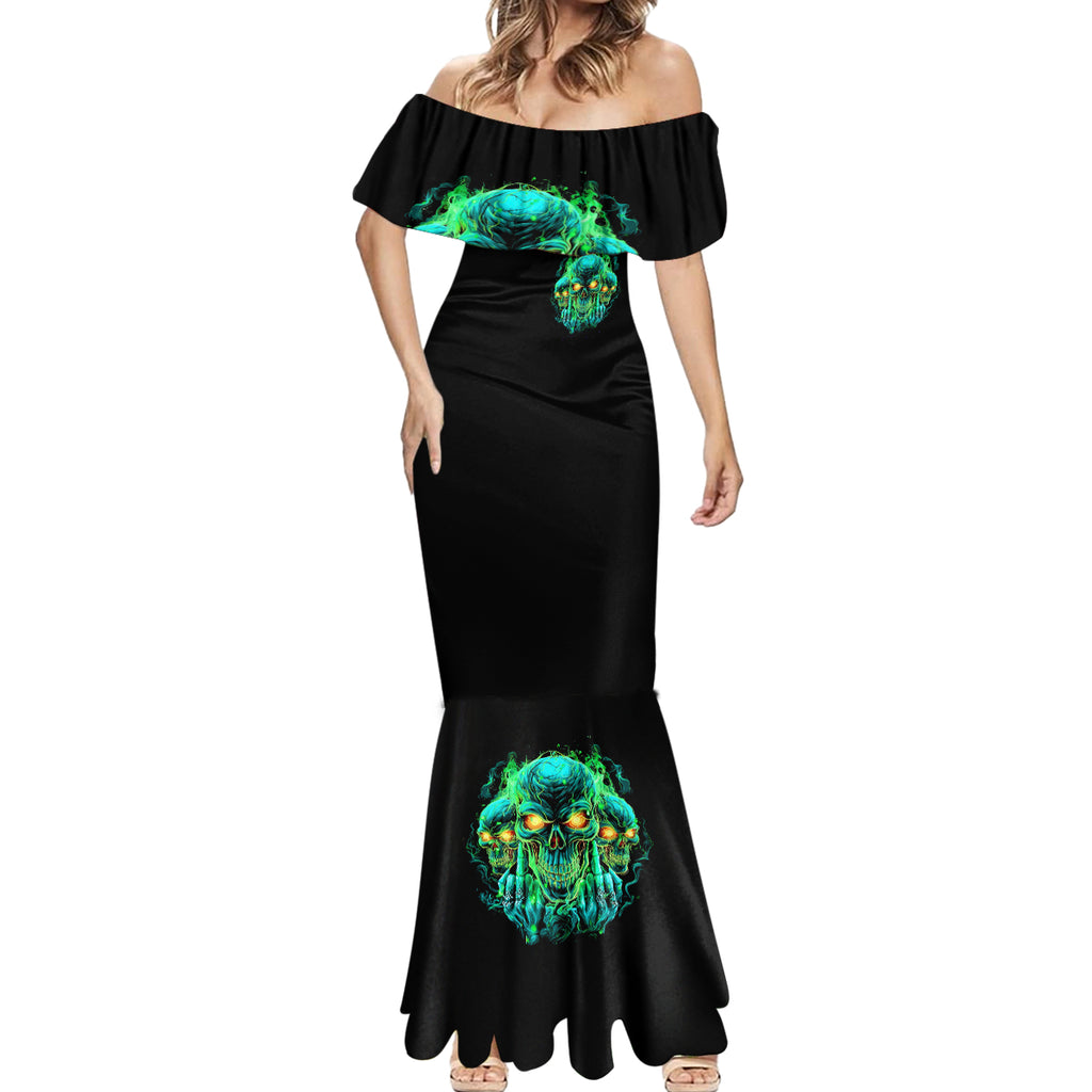 Flame Skull Mermaid Dress Fuck You You Fuckin Fuck
