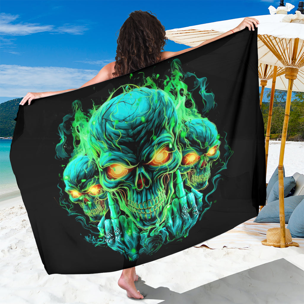 Flame Skull Sarong Fuck You You Fuckin Fuck