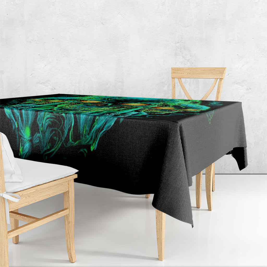 Flame Skull Tablecloth Fuck You You Fuckin Fuck