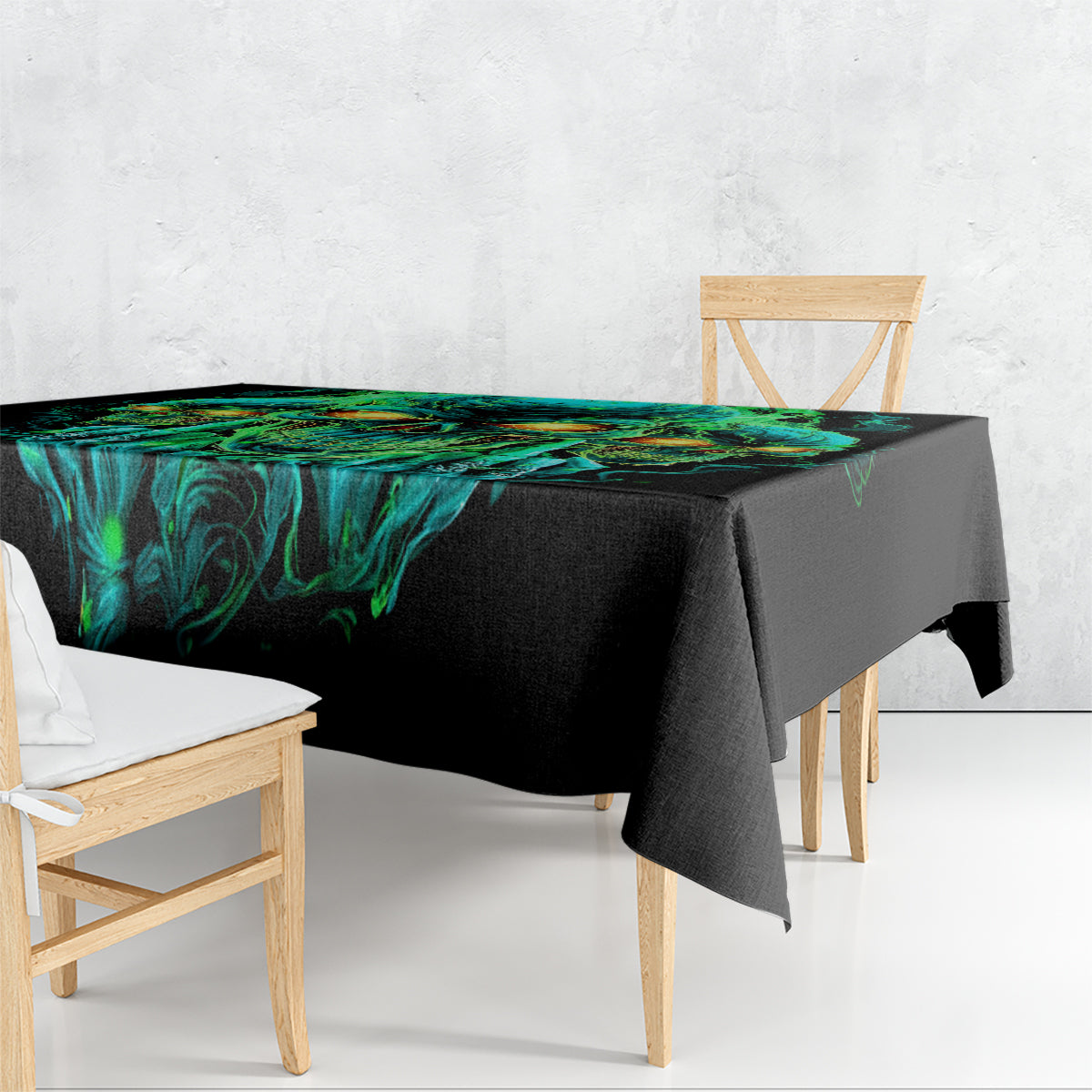 Flame Skull Tablecloth Fuck You You Fuckin Fuck