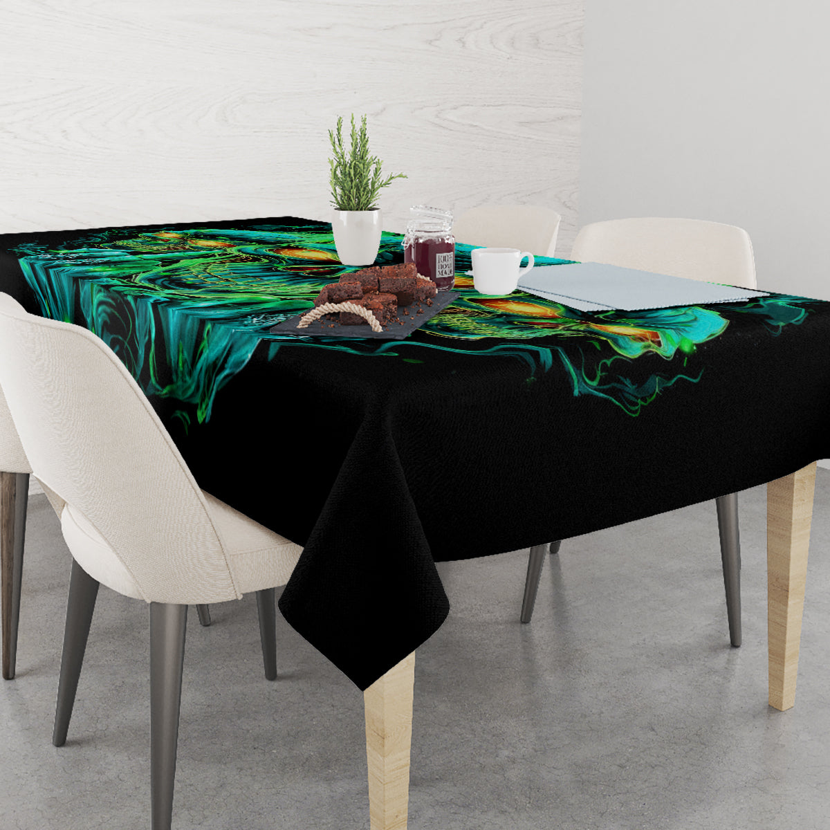 Flame Skull Tablecloth Fuck You You Fuckin Fuck