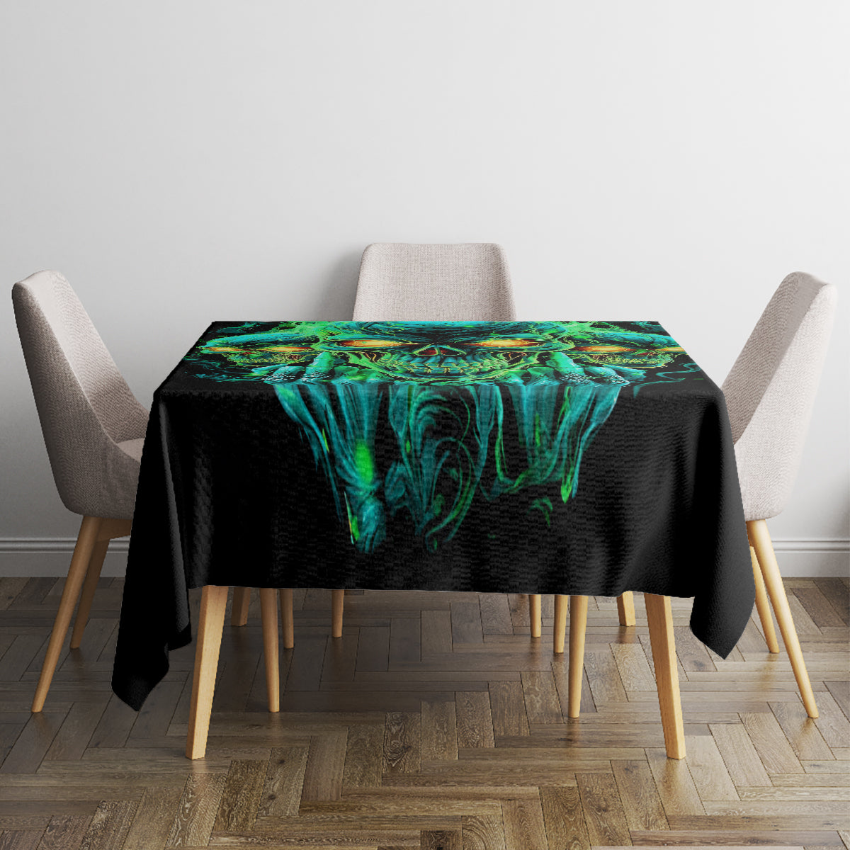 Flame Skull Tablecloth Fuck You You Fuckin Fuck