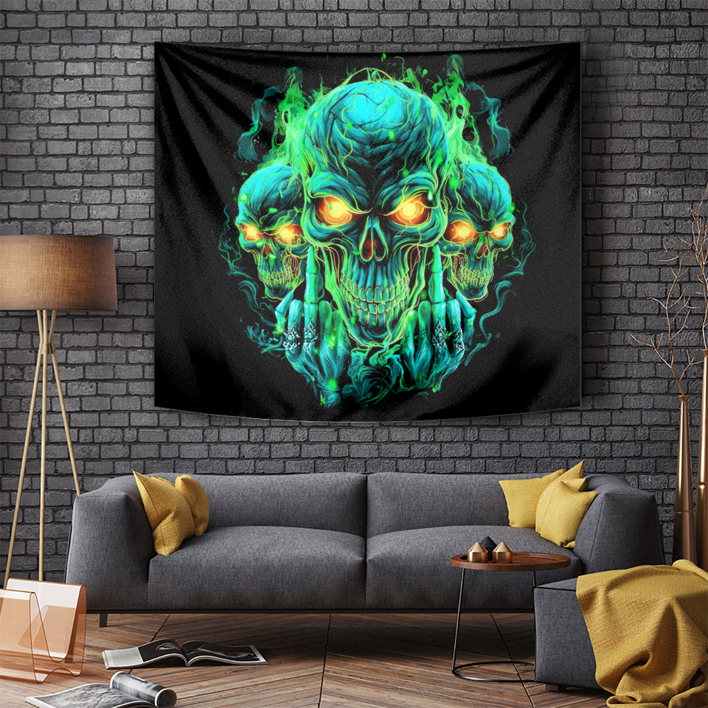 Flame Skull Tapestry Fuck You You Fuckin Fuck