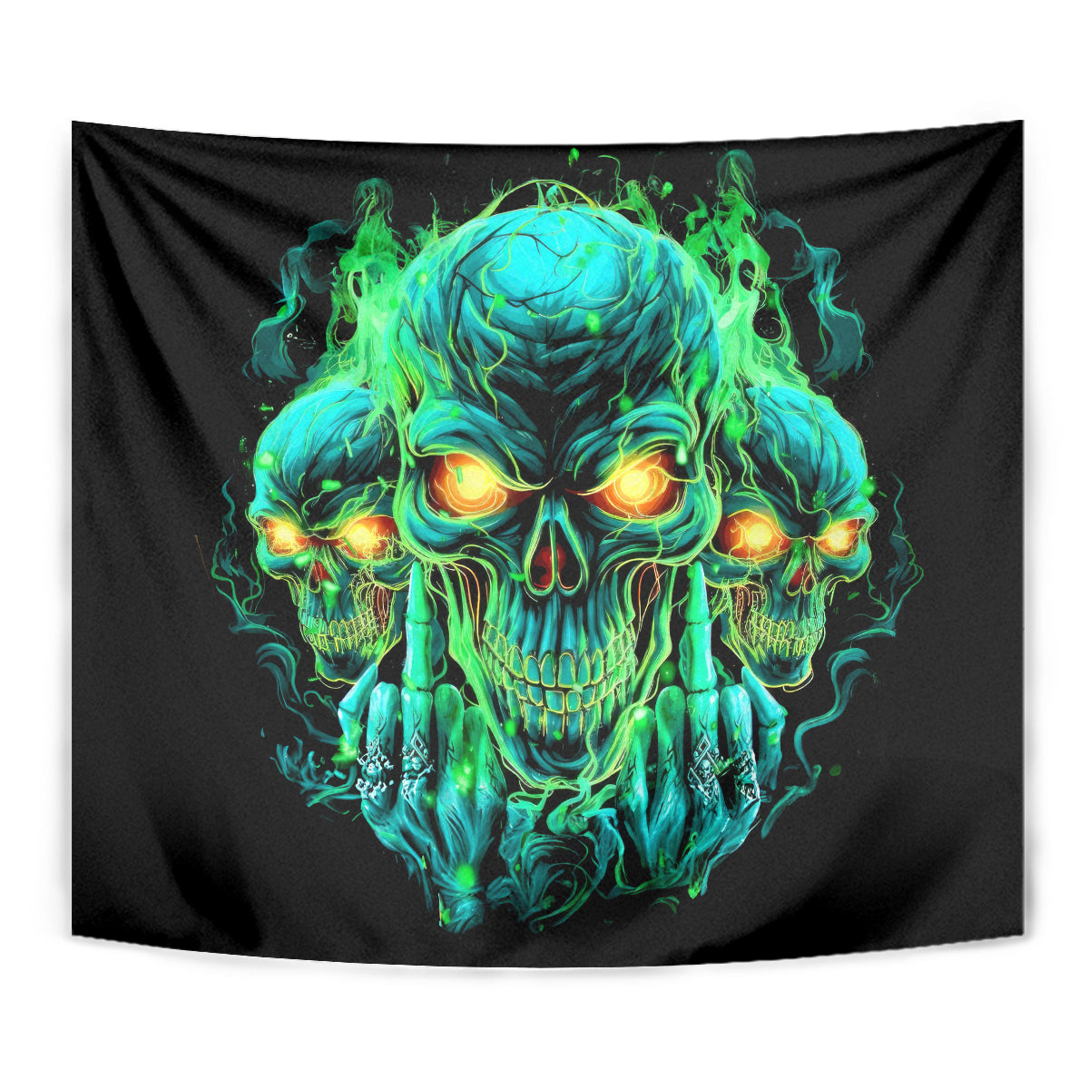 Flame Skull Tapestry Fuck You You Fuckin Fuck