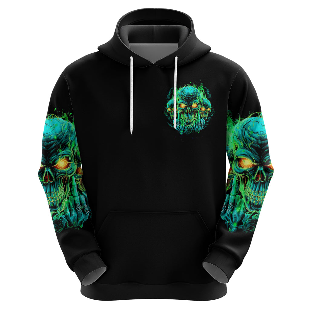 Flame Skull Zip Hoodie Fuck You You Fuckin Fuck