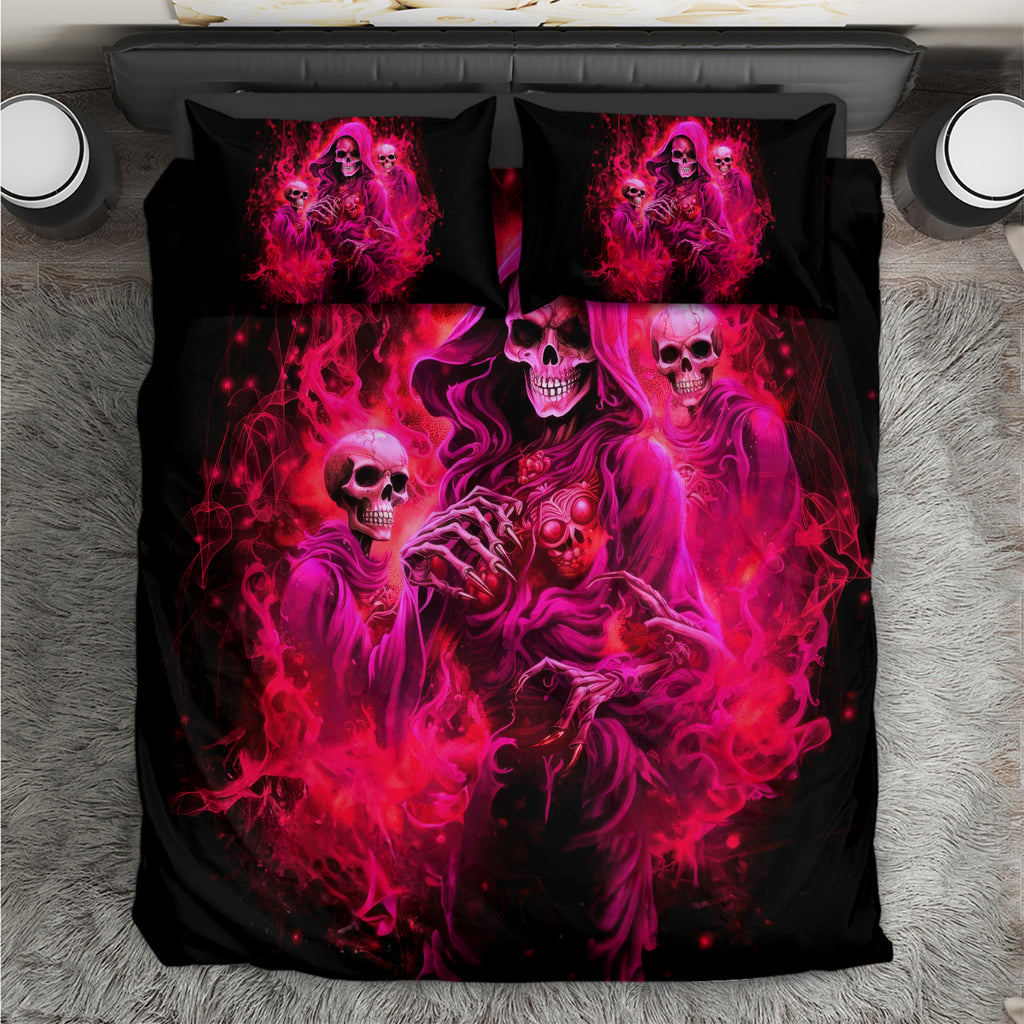 Flame Skull Bedding Set I Have 3 Sides Quite Sweet Funny Crazy And The Side You Never See