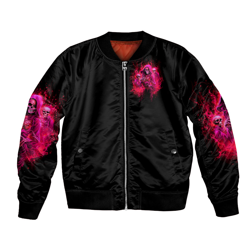 Flame Skull Bomber Jacket I Have 3 Sides Quite Sweet Funny Crazy And The Side You Never See