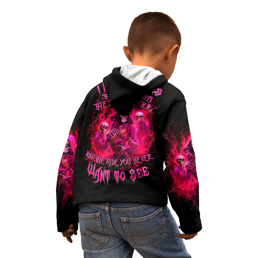 Flame Skull Kid Hoodie I Have 3 Sides Quite Sweet Funny Crazy And The Side You Never See