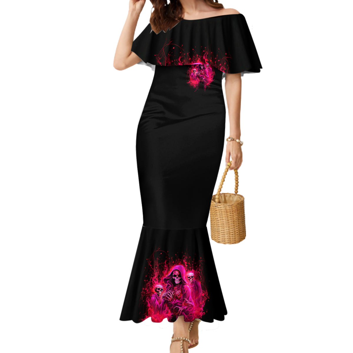 Flame Skull Mermaid Dress I Have 3 Sides Quite Sweet Funny Crazy And The Side You Never See