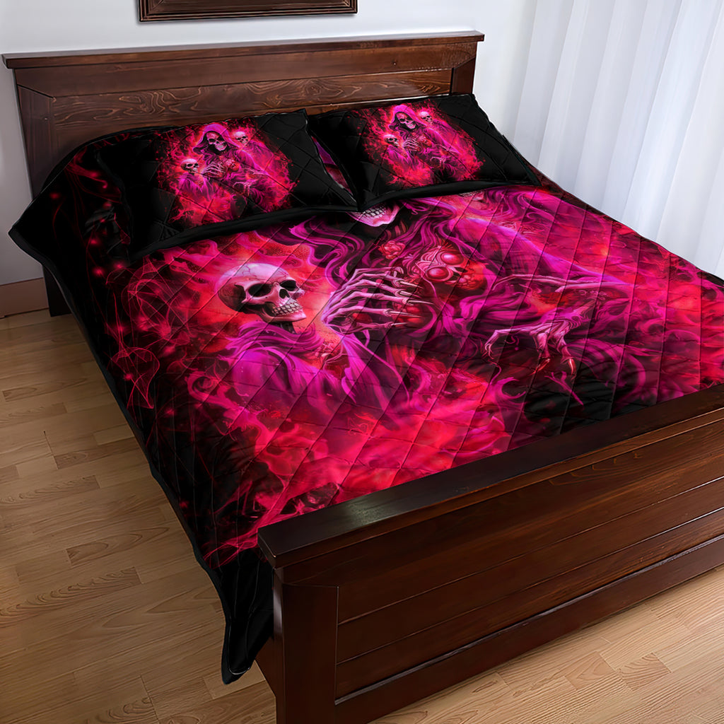 Flame Skull Quilt Bed Set I Have 3 Sides Quite Sweet Funny Crazy And The Side You Never See