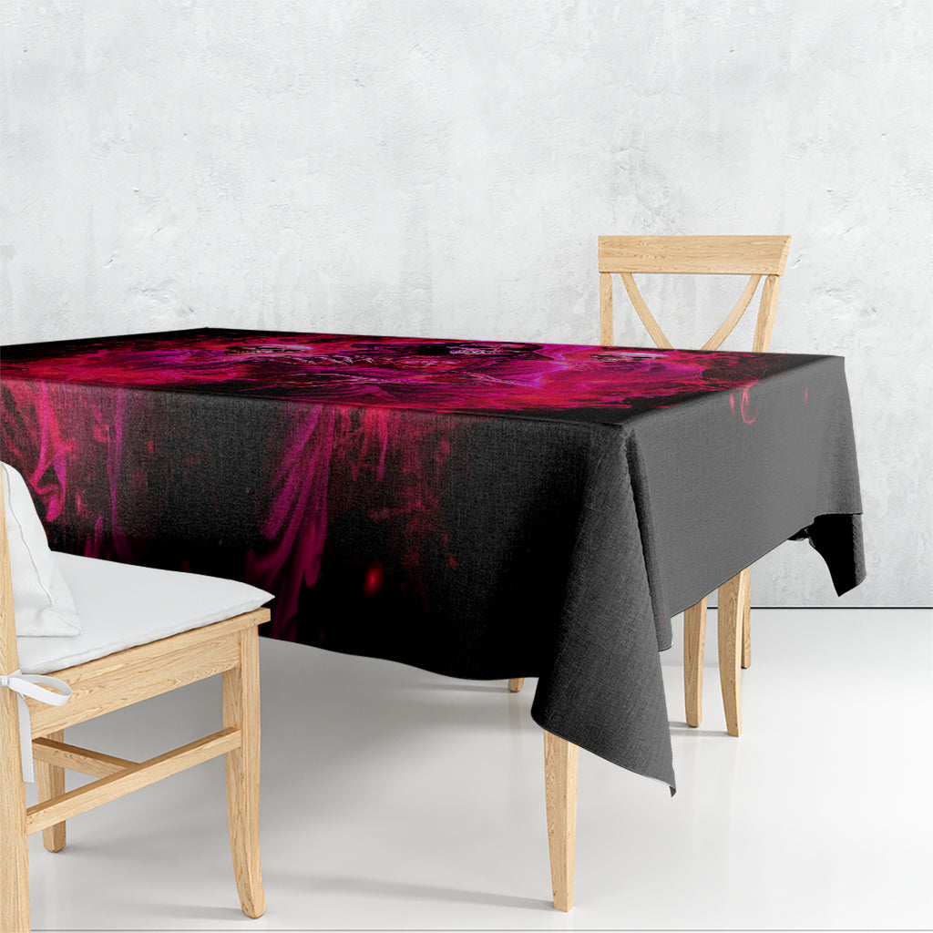 Flame Skull Tablecloth I Have 3 Sides Quite Sweet Funny Crazy And The Side You Never See