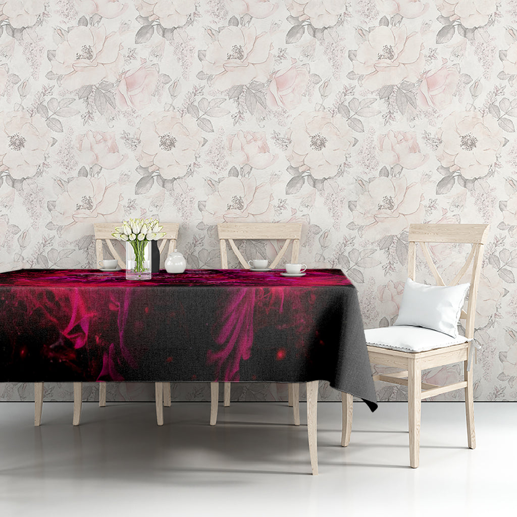Flame Skull Tablecloth I Have 3 Sides Quite Sweet Funny Crazy And The Side You Never See