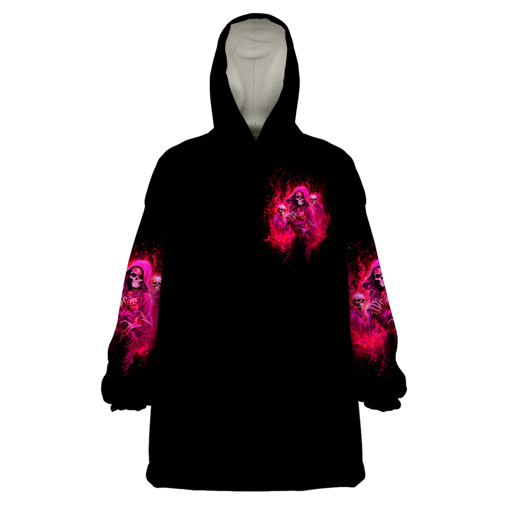 Flame Skull Wearable Blanket Hoodie I Have 3 Sides Quite Sweet Funny Crazy And The Side You Never See