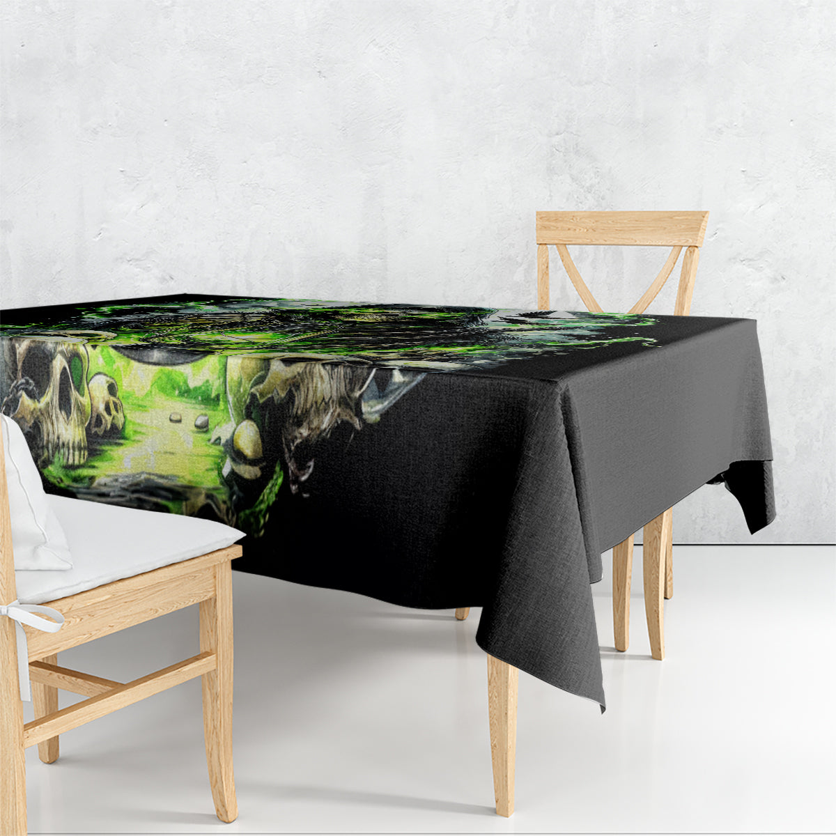 Reaper Skull Tablecloth I Think I Was Designed To Be Alone