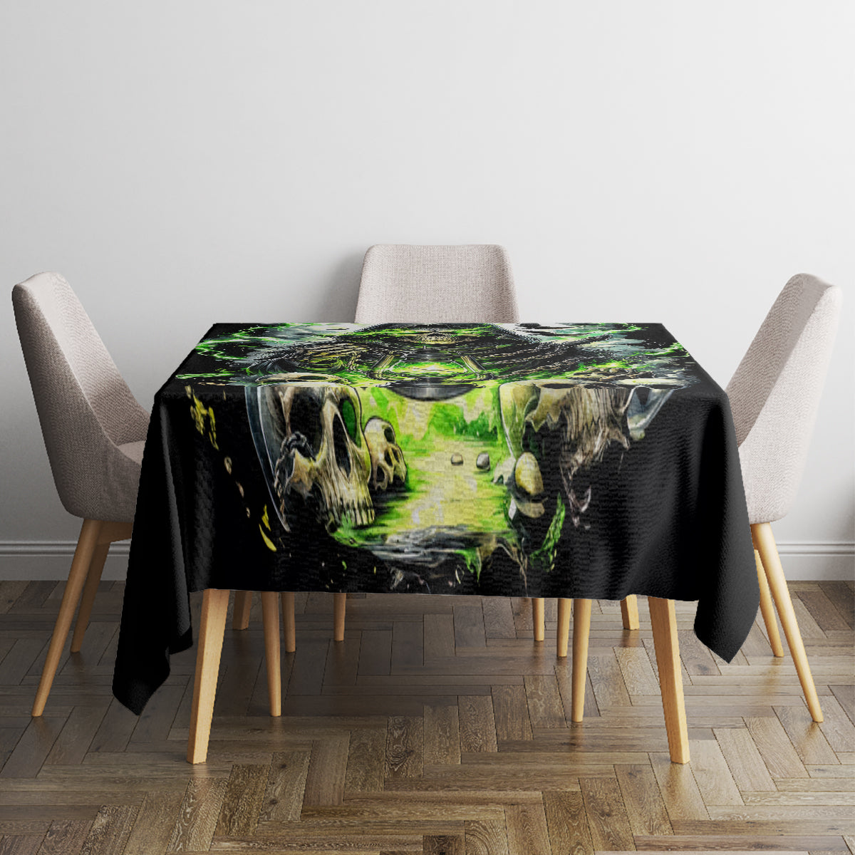 Reaper Skull Tablecloth I Think I Was Designed To Be Alone