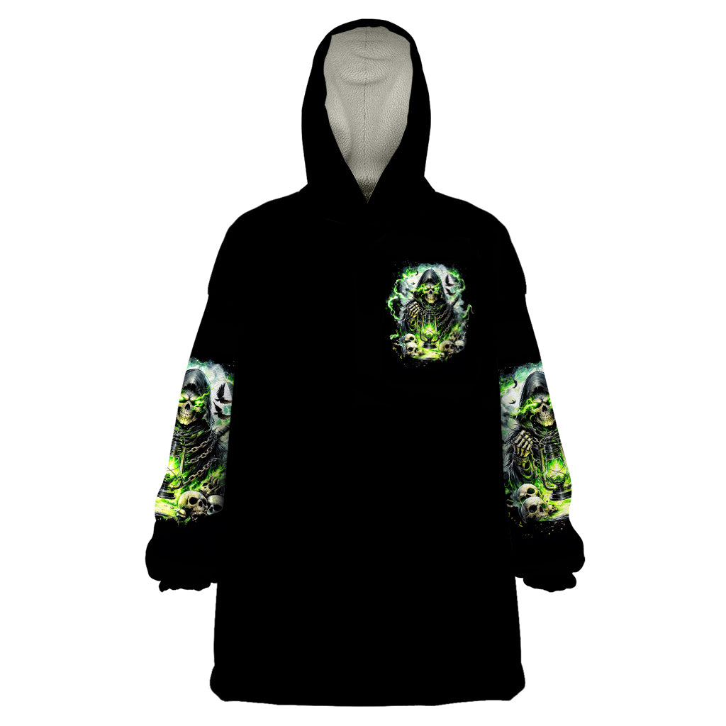 Reaper Skull Wearable Blanket Hoodie I Think I Was Designed To Be Alone