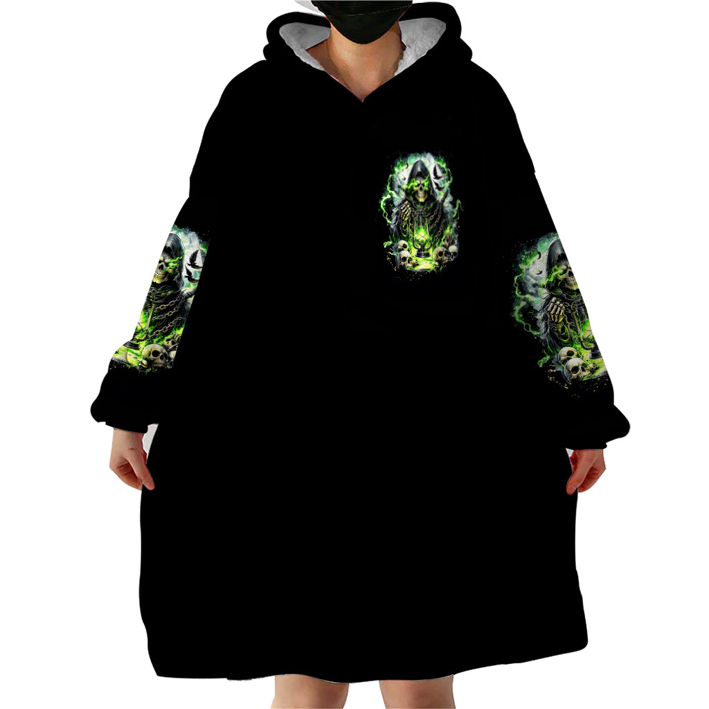 Reaper Skull Wearable Blanket Hoodie I Think I Was Designed To Be Alone