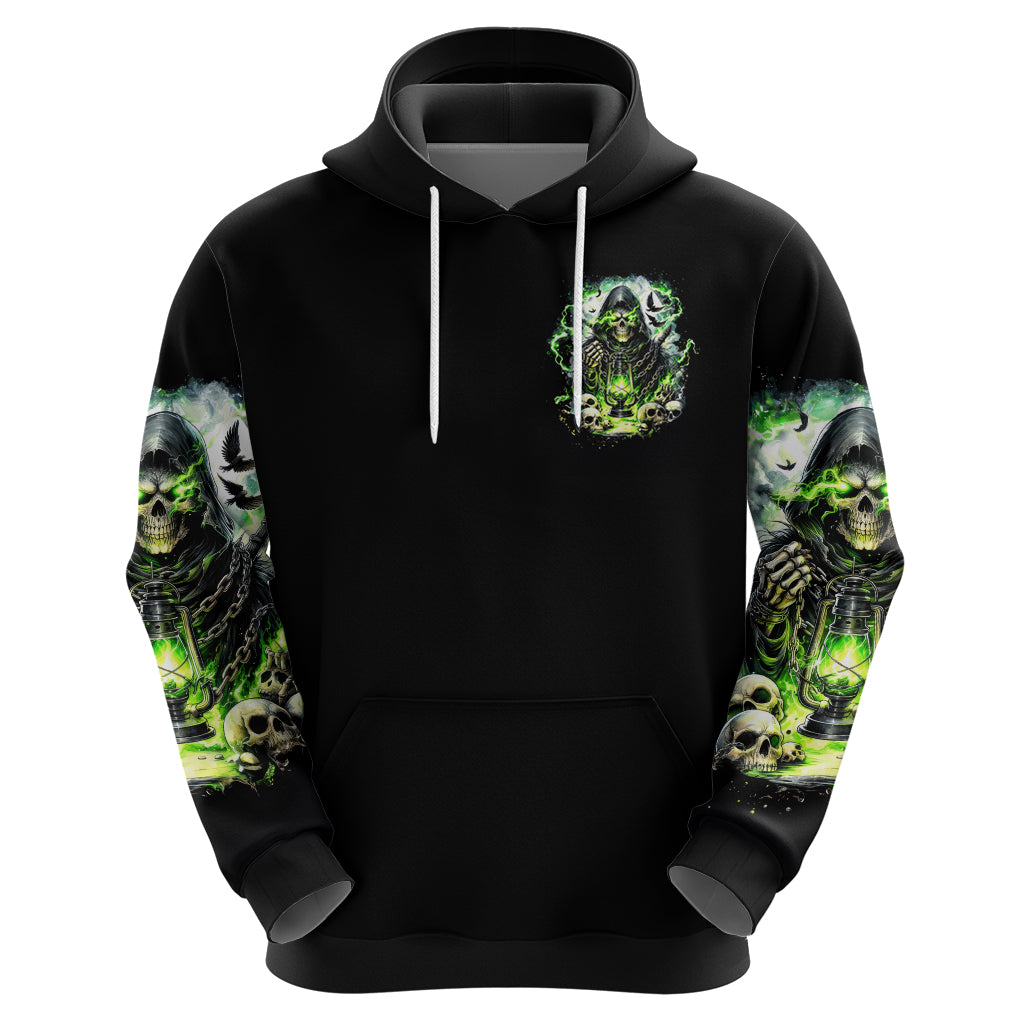 Reaper Skull Zip Hoodie I Think I Was Designed To Be Alone
