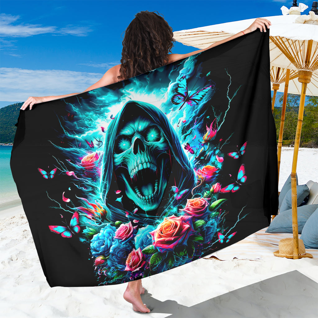 Rose Skull Sarong She Whispered Back Iam The Storm