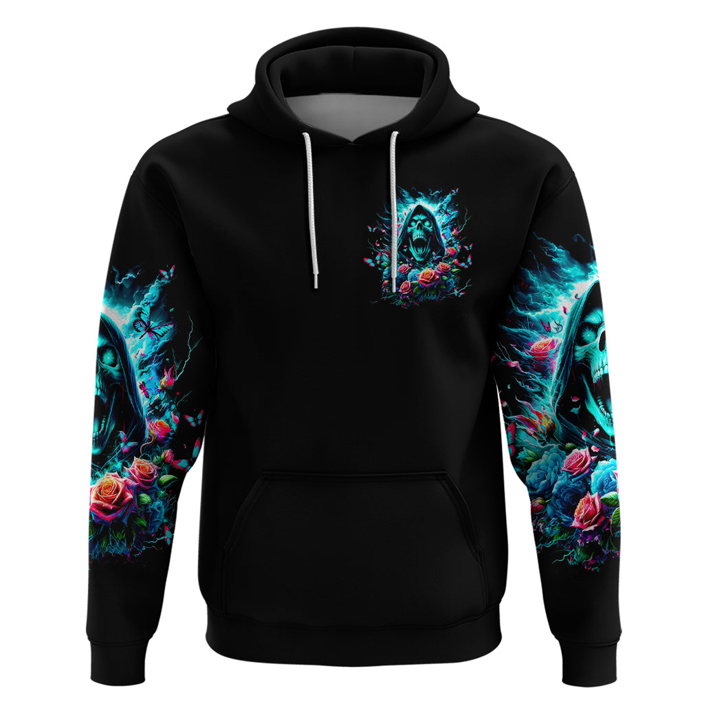 Rose Skull Zip Hoodie She Whispered Back Iam The Storm